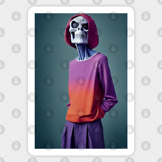 Top Model Skeleton Sticker by Zachariya420